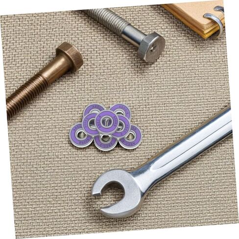 Garneck 8pcs Longboard Wheel Bearings 608rs for Quad Skate and Skateboard, Purple Pu Carbon Steel Material, Smooth Rolling and Easy Maintenance, for Night Use and Indoor Use in Kuwait
