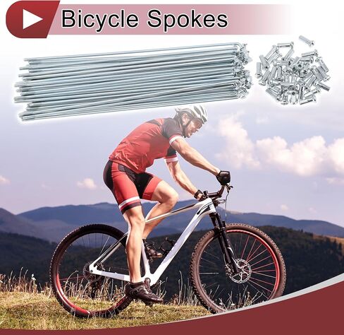 36 Set 13G Bicycle Spokes 171mm Bike Wheel Spokes Galvanized Carbon Steel Silver Tone in Kuwait