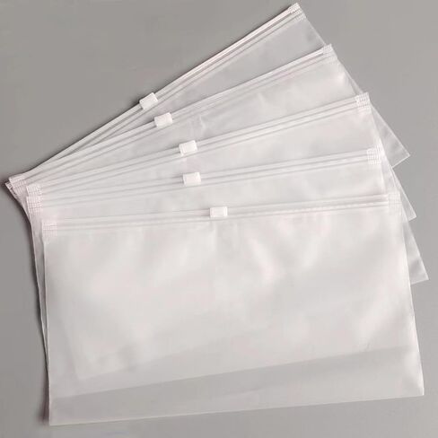 Frosted Zipper Bags for Clothes 25pcs Swimsuit Bags 10x8 inch Bikini Organizer Bags for Packaging T-Shirt, Bathing Suit, with no Holes and Reinforced Sides in Kuwait