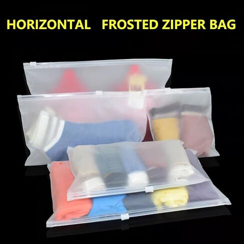 Frosted Zipper Bags for Clothes 25pcs Swimsuit Bags 10x8 inch Bikini Organizer Bags for Packaging T-Shirt, Bathing Suit, with no Holes and Reinforced Sides in Kuwait
