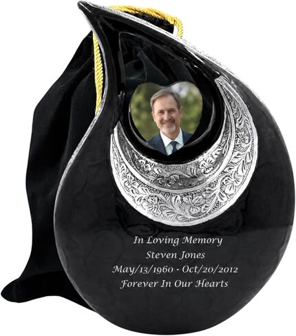 Cremation Urn (Blue, Medium) in Saudi Arabia
