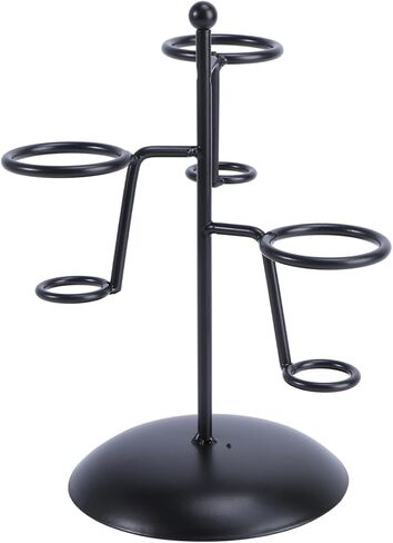 MAGICLULU Ice Cream Cone Holder Stand, 3 Holes Metal Waffle Display Rack, Black Iron Art Countertop Server Counter Station For Party Table, Bakery, Dessert Shop, Cupcake Pop Centerpiece in Kuwait