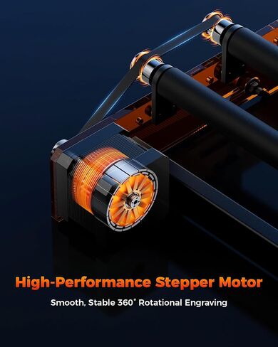 ACMER M3 Laser Rotary Roller, Laser Engraver Y-axis Rotary 360° Roller with 6-164mm Engraving Space for Engraving Cylindrical Objects, Ring, Suitable for ACMER P2, P1 and Most Laser Engrave in Saudi Arabia