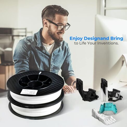 PVA Filament, Water Soluble Support 3D Printer Filament 1.75mm 0.5KG Spool for 3D Printers, Natural in Kuwait