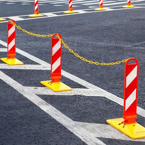 100Ft Plastic Chain Links Chain Barrier Weatherproof Safety Links for Crowd Control Barriers Queue Line Parking Driveway Decoration (Black) in Saudi Arabia
