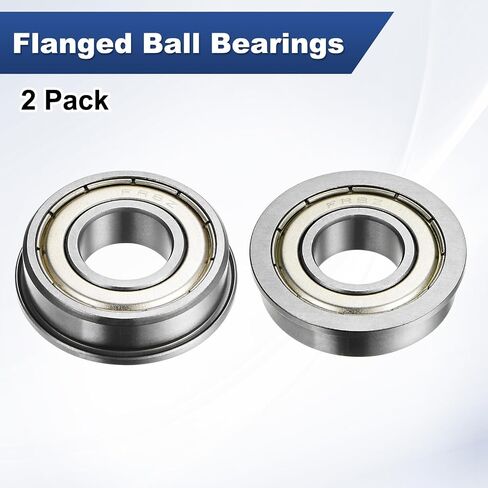 M METERXITY 10-Pack FR6ZZ Flanged Ball Bearing, 3/8" x 7/8" x 9/32" Double Metal Shielded Chrome Steel (GCr15) Flange Rip Bearings for Wheelbarrow/Printer/Fax Machines/Power Tools in Kuwait