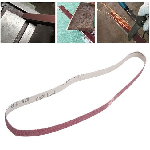 Generic 10PCS Sandpaper Aluminium Oxide Straps for Hardware Sanding and Furniture Polishing Durable 533mm 9mm (180#) in Kuwait