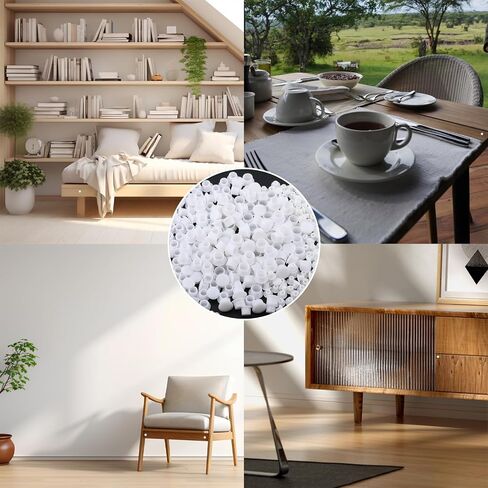 300 PCS Plastic Hole Plugs White Assorted 3/16, 5/16, 3/8 Inch Round Hole Cover, Flush Type Hole Plugs Snap in Locking for Kitchen Cabinet Furniture Cupboard Shelves(5/8/10 mm) in Kuwait
