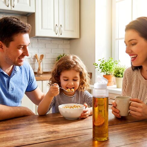 موزع عسل بدون تقطير، زجاجة ضغط مقاومة للتسرب خالية من مادة BPA سعة 10 أونصة مع صمام سيليكون وحاوية ضغط بهارات قابلة لإعادة الملء لضمادات سلطة الكاتشب وشراب العسل والمزيد in Kuwait