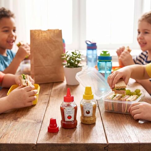 Mini Squeeze Bottles for Sauces 12 Pcs Mini Ketchup Bottles, Small Condiment Squeeze Bottle Set Plastic Portable Mini-Sauce Bottle for Adults Adults Picnic Soy Sauce Honey Salad Dressing in Kuwait