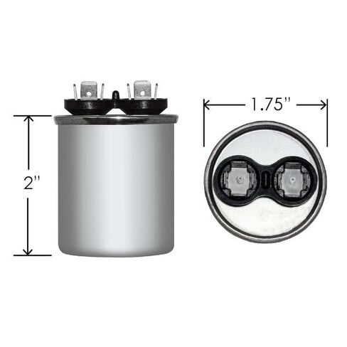 30 uf/MFD 370 VAC Round Run Capacitor Replaces 325P306H37M30N4X SE3037 37300R CR30X370R PRC30A TRC30 in Kuwait