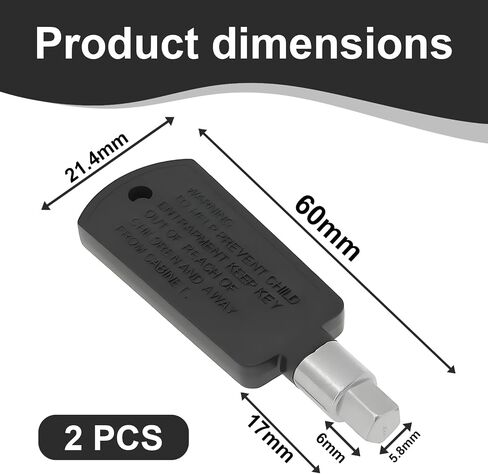 2 Pcs Fridge Key Lock Freezer,Freezer Key Replacement,Pentagonal Hole Key Accessories for Chassis Box Refrigerator,Freezer Door Lock Key for Upright Freezers(Black) in Kuwait