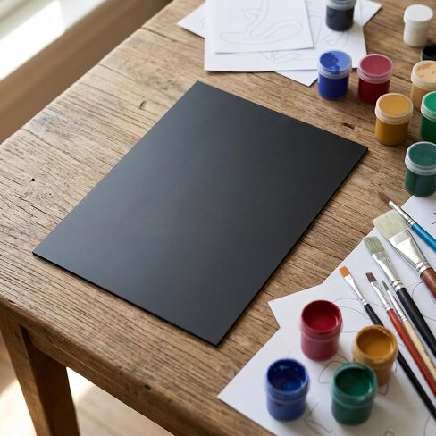 4 Pack Black ABS Plastic Sheet, 15.6 x 11.8 x 1/16 Inch, 0.06 Thick Moldable Thermoplastic Board for DIY, Signage, Handcrafts in Kuwait