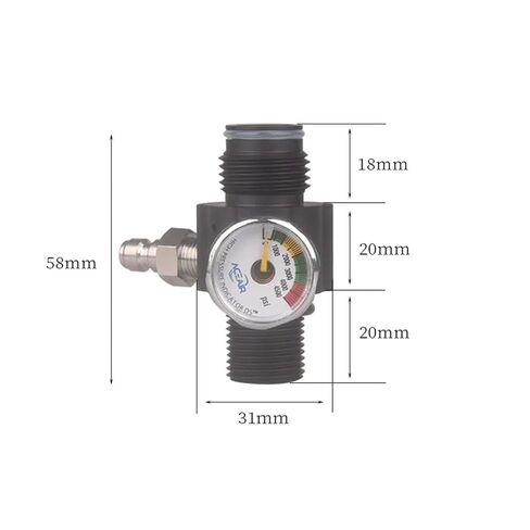 1pcs Mini G1/2-14 Output 0-4000Psi Pressure Regulator Compressor Gas Cylinder Refill Filling Adapter for Diving Aquarium Fittings(-) in Kuwait