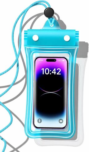 Waterproof Phone Pouch Floating with Airbag, Touch Screen Dry Bag, 4-Layer Seal Case for Beach Pool Kayaking in Kuwait