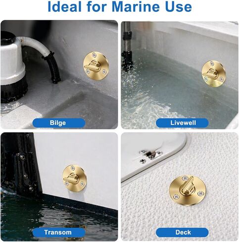 Linkstyle Boat Garboard Drain Plug: Solid Brass Marine Drain Plug Kit with 1/2" NPT Thread, Transom Drain Plug Replacement for Bilge, Livewell and Boat Drain Holes in Saudi Arabia