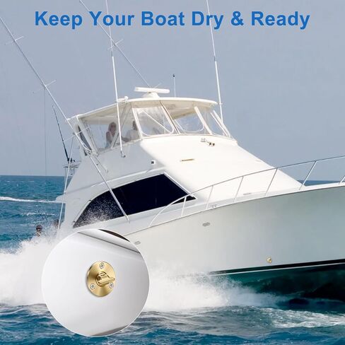 Linkstyle Boat Garboard Drain Plug: Solid Brass Marine Drain Plug Kit with 1/2" NPT Thread, Transom Drain Plug Replacement for Bilge, Livewell and Boat Drain Holes in Saudi Arabia