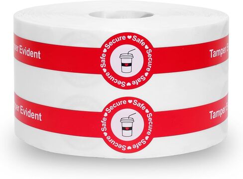 500 Pcs Safe Secure Tamper Evident Seal Stickers 1x9 Inch Safe Tamper Proof Labels Food Delivery Stickers Sealed for Drink Lids Food Delivery Freshness Seals in Saudi Arabia