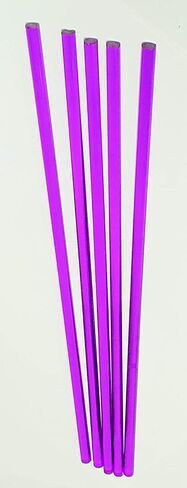 5 Pcs 1/4" Diameter x 12" Inch Long Color Purple Clear Translucent Acrylic Plexiglass Rods - .25 Dia - 6.35mm in Saudi Arabia