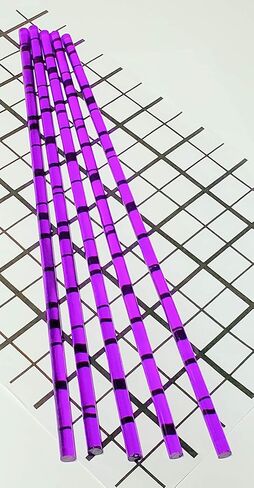 5 Pcs 1/4" Diameter x 12" Inch Long Color Purple Clear Translucent Acrylic Plexiglass Rods - .25 Dia - 6.35mm in Saudi Arabia