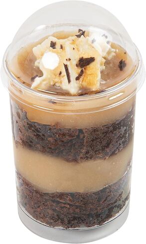 Restaurantware LIDS ONLY: Mini Serve Dome Lids, 100 Disposable Round Covers - Cups Sold Separately, Stackable, Clear Plastic Dessert Cup Lid, Fits 6 Ounce Cups, For Dessert Delivery Orders in Saudi Arabia