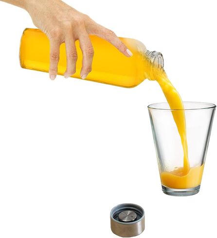 Brieftons Glass Bottles's Lids, Pack of 2 Stainless Steel Caps, Compatible ONLY with Brieftons Glass Bottles in Saudi Arabia
