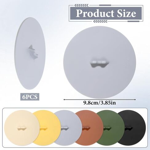 6Pcs Mug Cover, Silicone Cup Covers, Silicone Cups Lids Reusable Coffee Mug Lid, Colored Universal Cupping Lids Drink Covers for Mugs Tea Cups Coffee Cup(Style A) in Saudi Arabia