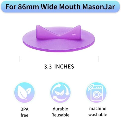 8 Pcs Mason Jar Fermentation Lids, silicone Fermenter waterless AirLock lids for 86mm Wide Mouth Mason Jar in Saudi Arabia
