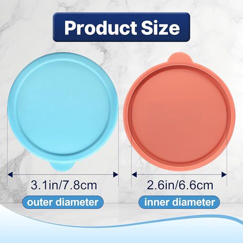 6Pcs Silicone Powder Cleanser Lids for Bar Keepers Friend, Comet, Ajax, Bon Ami (12 oz & 21 oz), Silicone Lid Keeps Cleanser Powder Dry, Multiple Colors Available in Saudi Arabia