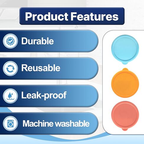 6Pcs Silicone Powder Cleanser Lids for Bar Keepers Friend, Comet, Ajax, Bon Ami (12 oz & 21 oz), Silicone Lid Keeps Cleanser Powder Dry, Multiple Colors Available in Saudi Arabia