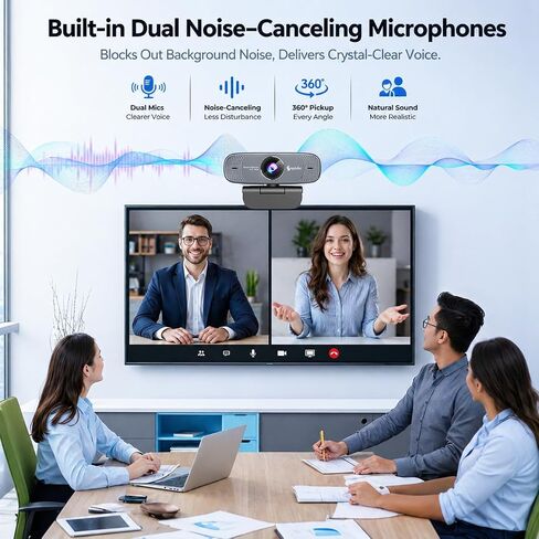 1080P Webcam with Microphone 1080P Web Cam Computer Caemra with Autofocus HD Web cam Plug&Play USB PC Webcam Streaming Camera for Laptop, Desktop, PC, Mac,Web Cam Works w/Zoom/Teams/Facetime/YouTube in Saudi Arabia