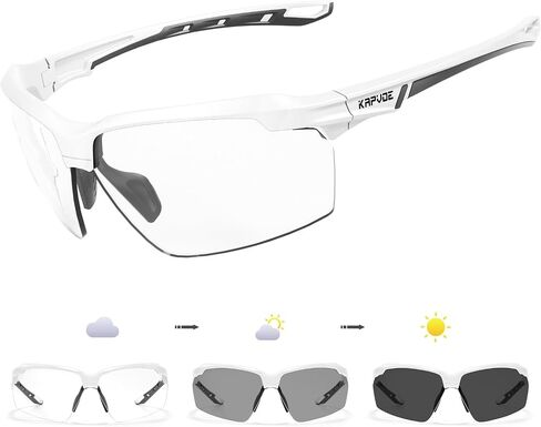 KAPVOE Photochromic Sports Sunglasses for Men Women Cycling Sunglasses UV400 Protection MTB BMX Running Riding Bike K87 in Kuwait