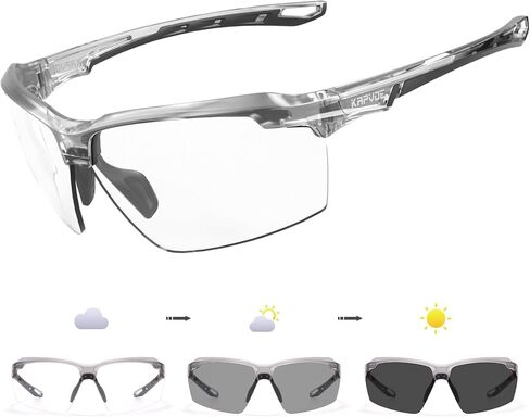 KAPVOE Photochromic Sports Sunglasses for Men Women Cycling Sunglasses UV400 Protection MTB BMX Running Riding Bike K87 in Kuwait