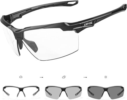 KAPVOE Photochromic Sports Sunglasses for Men Women Cycling Sunglasses UV400 Protection MTB BMX Running Riding Bike K87 in Kuwait