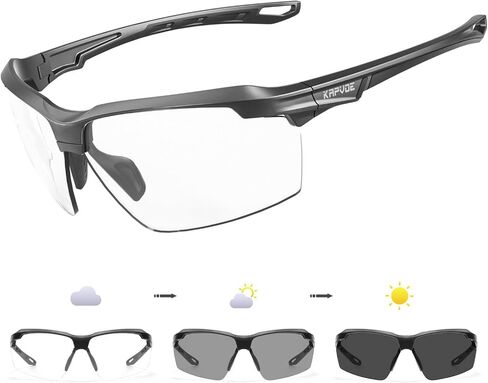KAPVOE Photochromic Sports Sunglasses for Men Women Cycling Sunglasses UV400 Protection MTB BMX Running Riding Bike K87 in Kuwait