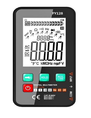 FY129C شاشة كبيرة رقمية متعددة DC / AC الجهد السيارات المدى السعة المقاومة تردد اختبار ديود (FY128C) in Kuwait