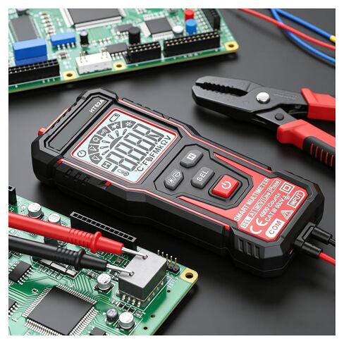 HT82A Digital Multimeter Voltage Tester 4000 Counts 600V AC/DC Volt Meter Phase Sequence Auto Ranging Multimetre in Kuwait