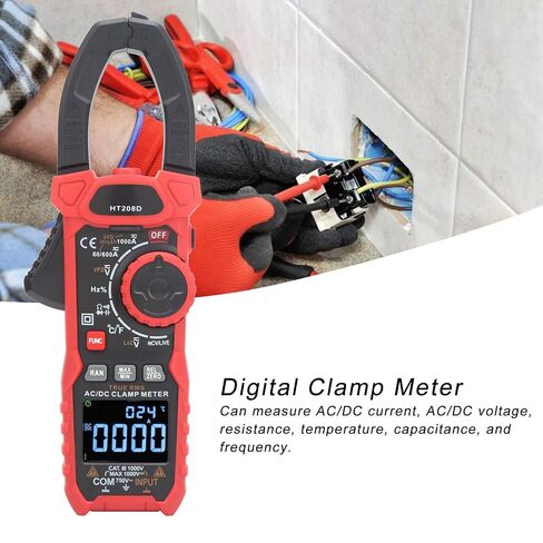 High Reliability High Safety Automatic Range Handheld Clamp Meter with Current Multimeter, ACDC Voltage NCV Tester 6000 Counts, for Motor Performance Testing in Kuwait