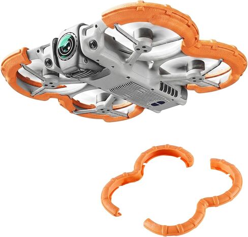 واقي المروحة لملحقات DJI Avata 360، دعامة غير مرئية مضادة للتصادم، غطاء واقٍ حلقة تأثير وسادة هوائية، واقيات الإطار، مجداف متوافق مع طائرة DJI Avata360 بدون طيار، برتقالي in Kuwait
