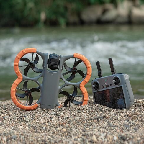 واقي المروحة لملحقات DJI Avata 360، دعامة غير مرئية مضادة للتصادم، غطاء واقٍ حلقة تأثير وسادة هوائية، واقيات الإطار، مجداف متوافق مع طائرة DJI Avata360 بدون طيار، برتقالي in Kuwait