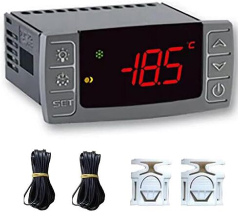 XR40CX-4N1F1 Digital Temperature Thermostat Controller,120V/50Hz-60Hz Microprocessor Compressor Defrost with Probes for Commercial Home Refrigerators Freezers Coolers in Kuwait