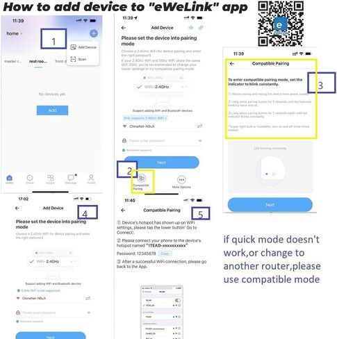 جهاز تحكم في درجة الحرارة اللاسلكي واي فاي، تطبيق eWeLink، مرحل ذكي للاتصال الجاف عن بعد، متوافق مع مساعد Alexa Google in Kuwait