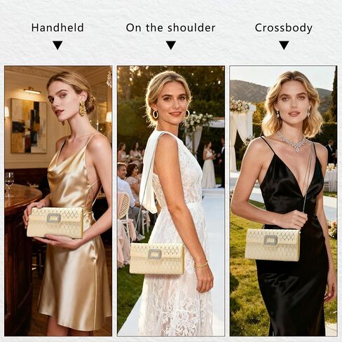 Clutch Purses for Women Dressy, Formal Evening Prom Bags Rhinestone Pu Leather Handbags for Wedding Party Cocktail in Saudi Arabia