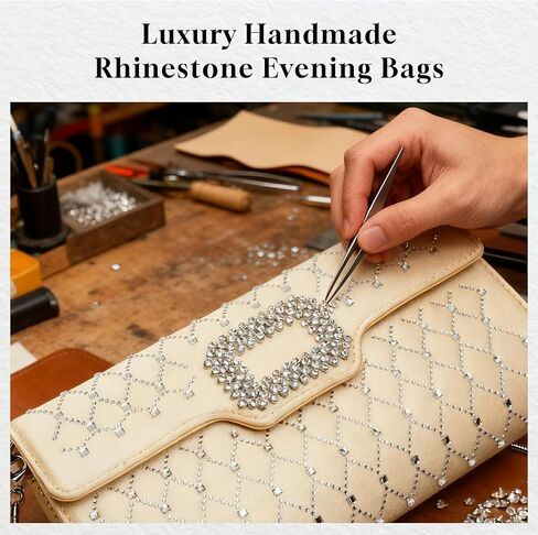 Clutch Purses for Women Dressy, Formal Evening Prom Bags Rhinestone Pu Leather Handbags for Wedding Party Cocktail in Saudi Arabia