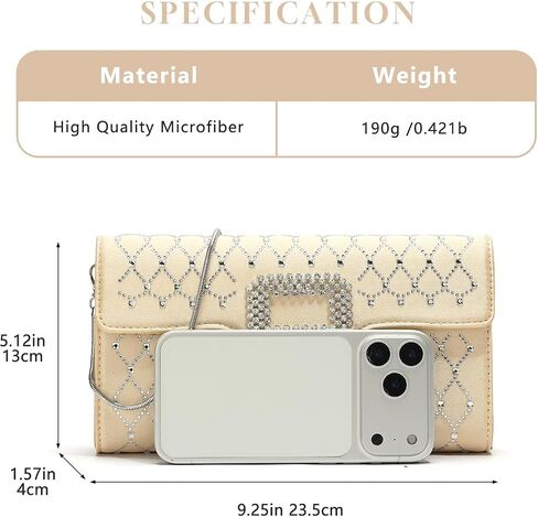 Clutch Purses for Women Dressy, Formal Evening Prom Bags Rhinestone Pu Leather Handbags for Wedding Party Cocktail in Saudi Arabia