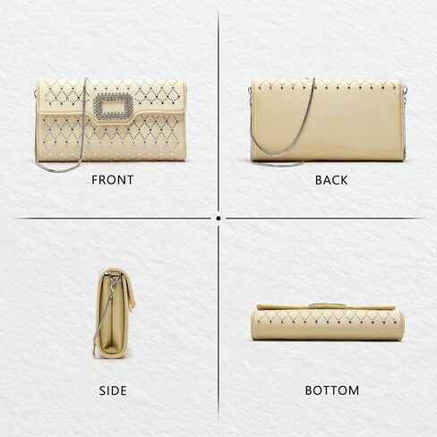 Clutch Purses for Women Dressy, Formal Evening Prom Bags Rhinestone Pu Leather Handbags for Wedding Party Cocktail in Saudi Arabia