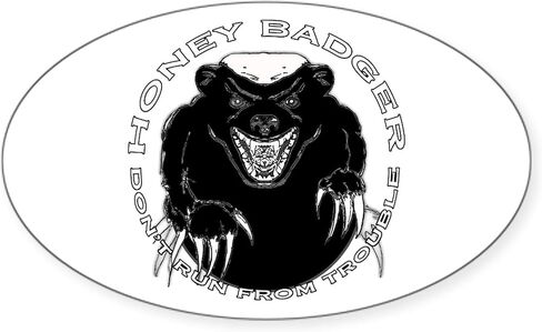 ملصق سيارة CafePress Honey Badger بيضاوي الشكل in Kuwait