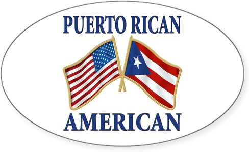 ملصق بيضاوي من CafePress Puerto Rican Pride ملصق بيضاوي ممتص الصدمات للسيارة in Kuwait