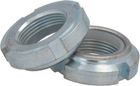 (2pcs) BelMetric M20X1.0 Metric Slotted Spanner Nut with Nylon Insert Zinc Plating Super Fine Thread NN20X1.0SPANCLZ in Kuwait