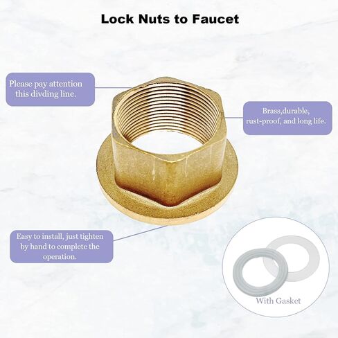 1set Brass Lock Nuts to Faucet,for Installation Kit of Basin Taps Kitchen Sink Tap(NO,4) in Kuwait